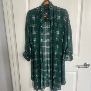 Torrid Dark Green Plaid Tunic